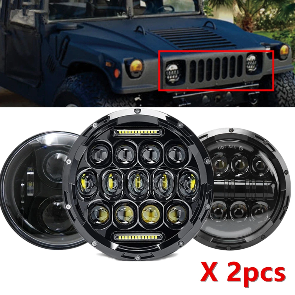 7 &quotфар для джипа Wrangler дюймов круглый светодиодный проектор фары Классический