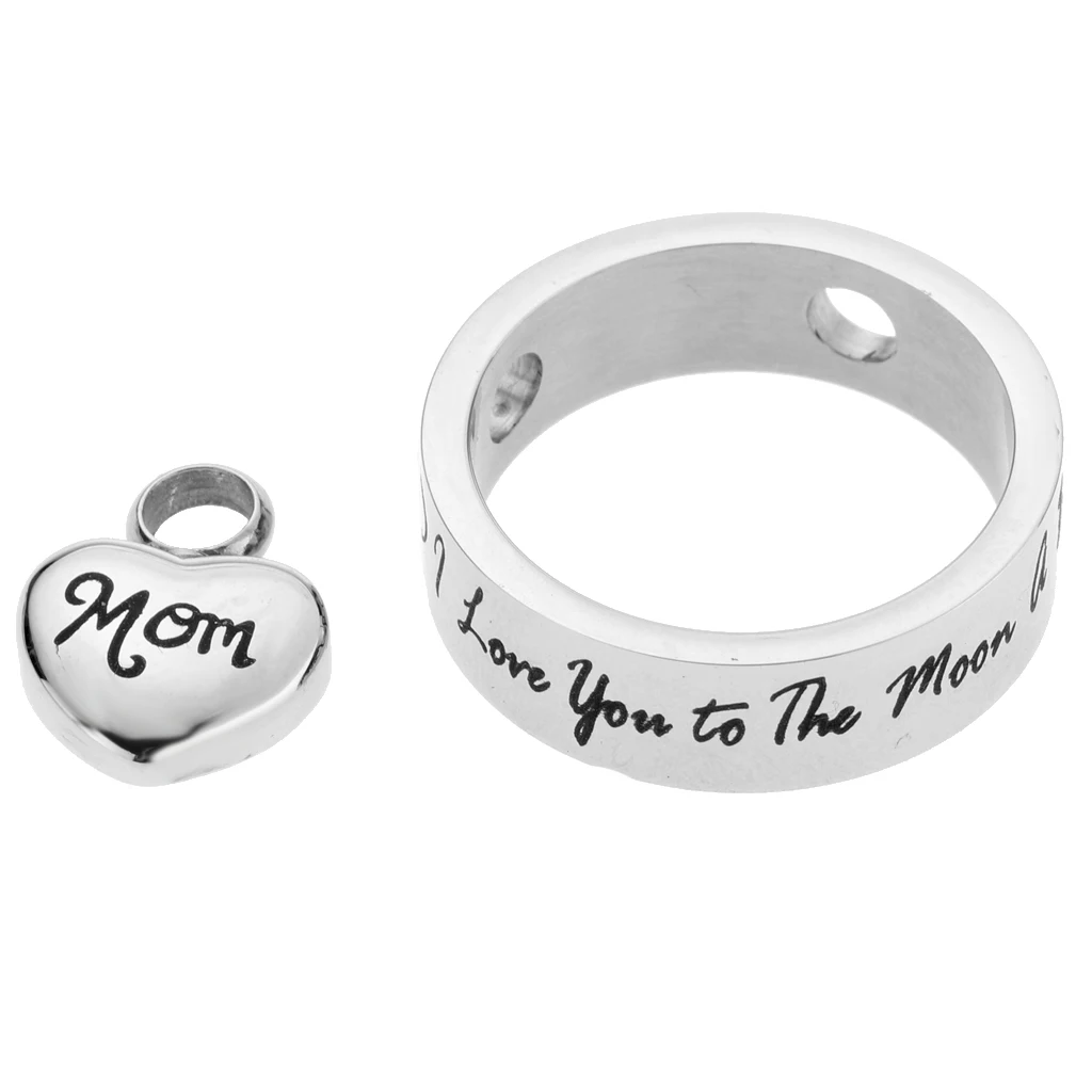 Круглая петля сердце я люблю тебя на Луну и обратно из нержавеющей стали Урна