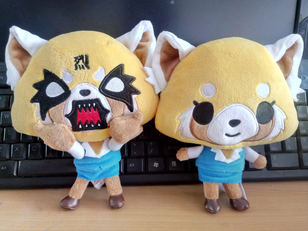Япония Aggretsuko агрессивный Retsuko Sanrio плюшевые игрушки кукла 2 шт.|Персонажи