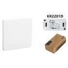 Универсальный беспроводной пульт дистанционного управления QIACHIP, 433 МГц, 110 В, 220 В, 1CH, релейный модуль приемника и настенная панель, Радиочастотный пульт дистанционного управления