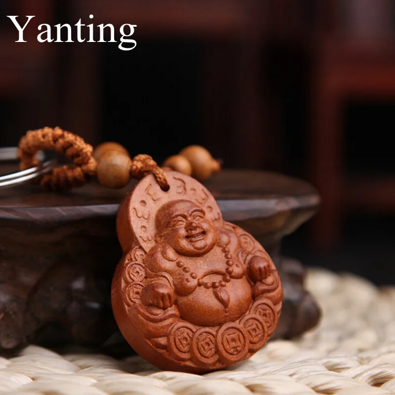 Yanting smiling buddha abcaus sword автомобильные брелки дерево кольцо для ключей