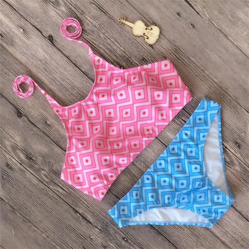 2018 новые бикини с высоким воротом Для женщин выдалбливают Купальник BeachFemale