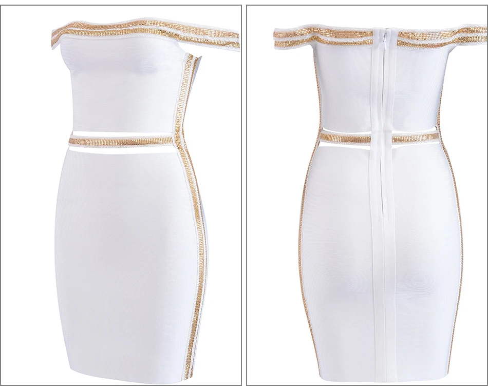 Женское Бандажное платье Vestidos Verano, летнее сексуальное платье с вырезом лодочкой и блестками, Клубные вечерние платья знаменитостей
