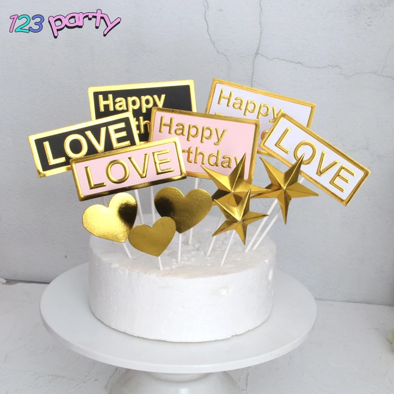 Топпер для торта на день рождения с надписью LOVE свадебное украшение инструменты