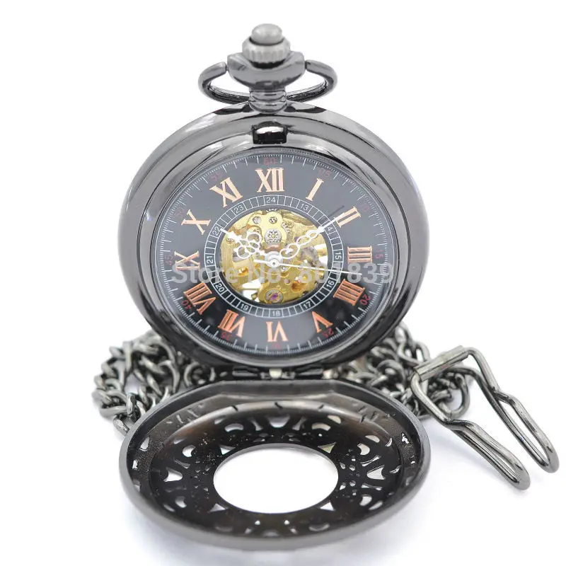 Новинка механические часы H183 в старинном стиле с ручной заводкой черные