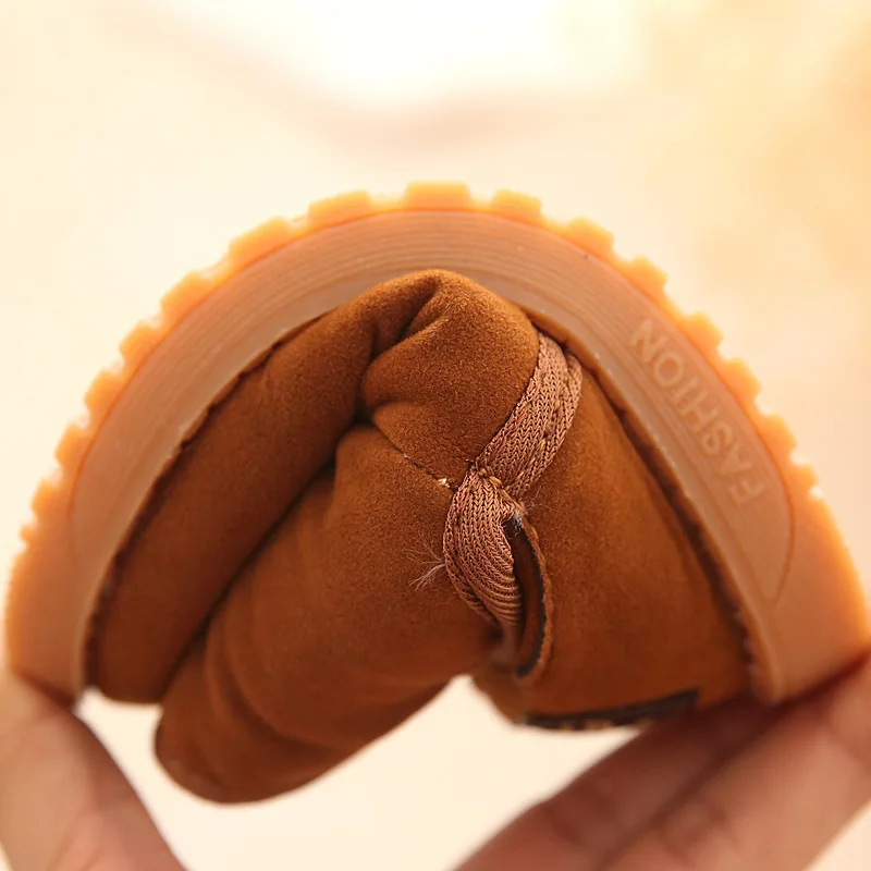 

2019 winter children snow boots super warm shoes with fur kids girls and boys shoes rubber bottom Non-slip cotton boot