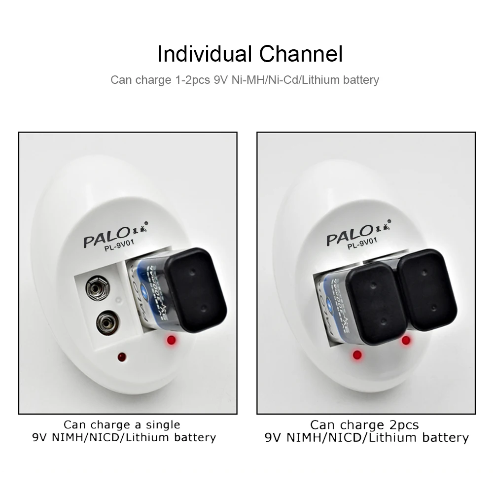 PALO 6F22 9V Battery Charger Wholesale Super Quick Power for 6f22 Ni-MH Ni-CD Li-ion rechargeable battery | Электроника