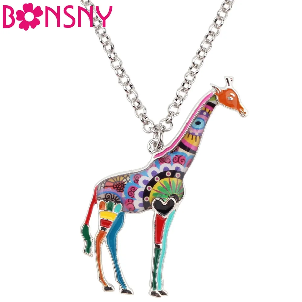 Яркая эмалированная цепочка Bonsny для женщин и девушек ювелирное изделие с