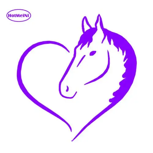 HotMeiNi Love Horse Heart виниловая наклейка автомобильная авто украшение автомобильный
