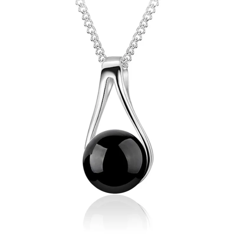 Модный новый черный и красный кулон из натурального камня для женщин ювелирные