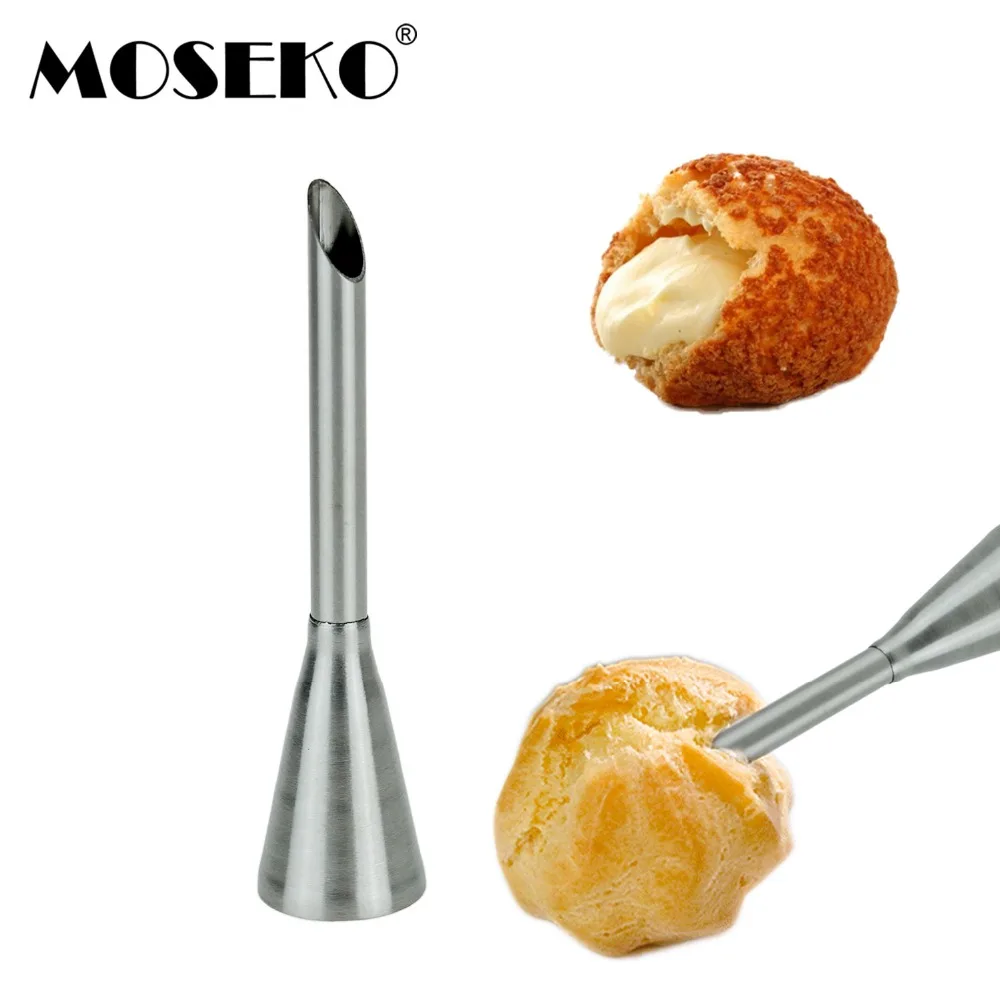 MOSEKO 1 шт. крем Рог отсадочный мешок затяжек сопла из нержавеющей стали в виде