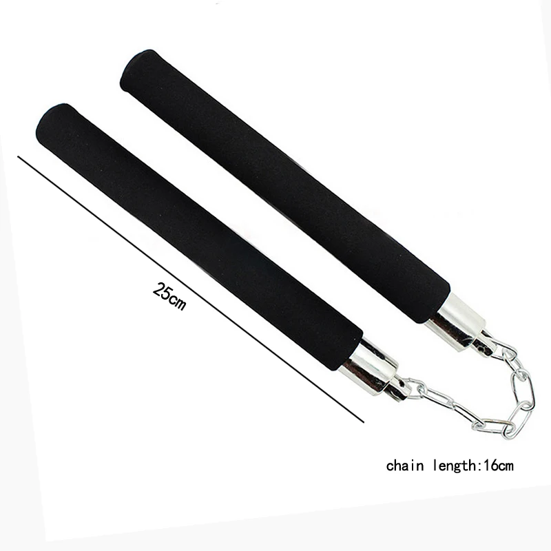 Боевые искусства Nunchakus оружие Пена металлическая цепь безопасные нунчаки из
