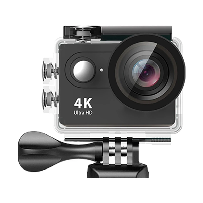Черный Экшн-камера для охоты, дайвинга, лыжного спорта, Ультра HD, WiFi, 1080 P/30fps, водонепроницаемая профессиональная спортивная камера - Цвет: Черный