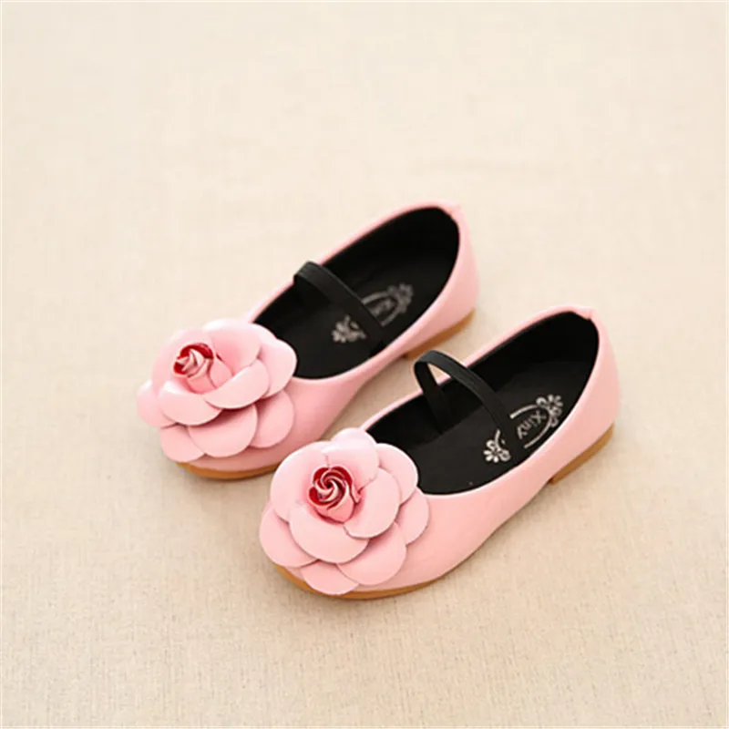 Xinfstreet Girls Shoes Flower PU Leather Princess Nice Baby Kids Designer For Size 21-36 | Детская одежда и обувь