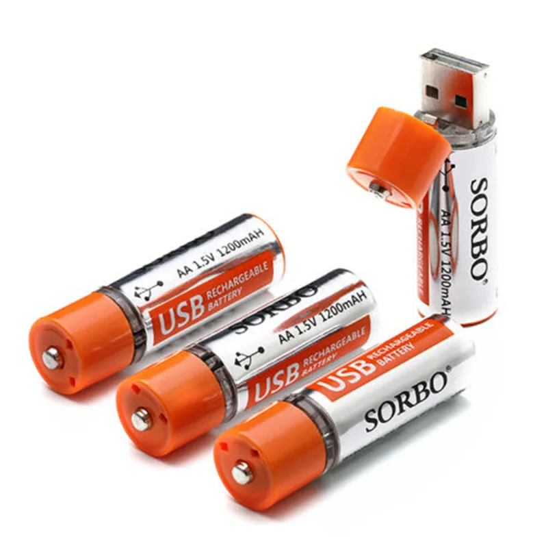 Горячая Распродажа высокое качество 4 шт. SORBO 1 5 В 1200 мАч USB Перезаряжаемый час