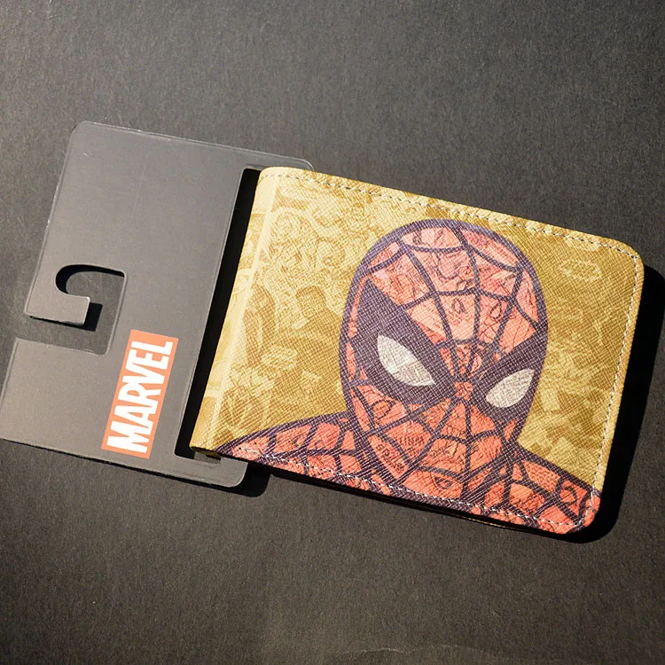 Мужской тонкий кожаный бумажник Комиксы DC Marvel Мстители Тор Халк бумажник Spiderman логотип Кредитная Oyster Лицензионная карта кошелек