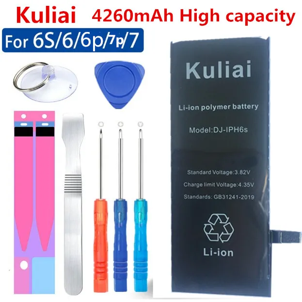 4260mAh полимерные батареи Замена для Apple iPhone 6sp батарея 6s 6p 7p подарочные инструменты