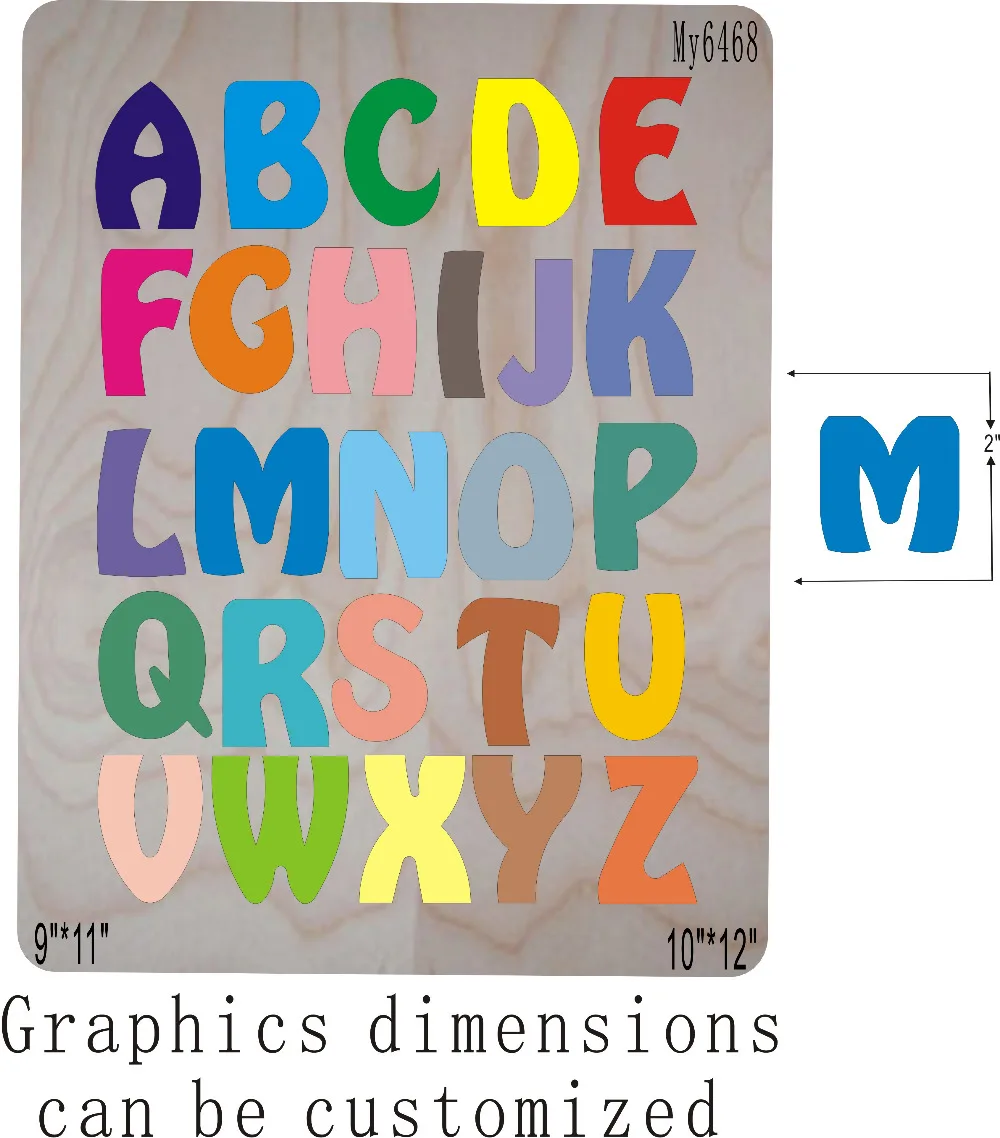 

A-Z Artistic alphabet die cut-2 Wooden dies fit // Scrabooking