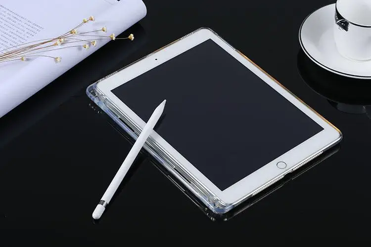 Прозрачный чехол с держателем карандаша для нового iPad Air 2 1 Pro 9,7 дюймов резиновый Прозрачный чехол для планшета Мягкий силиконовый чехол