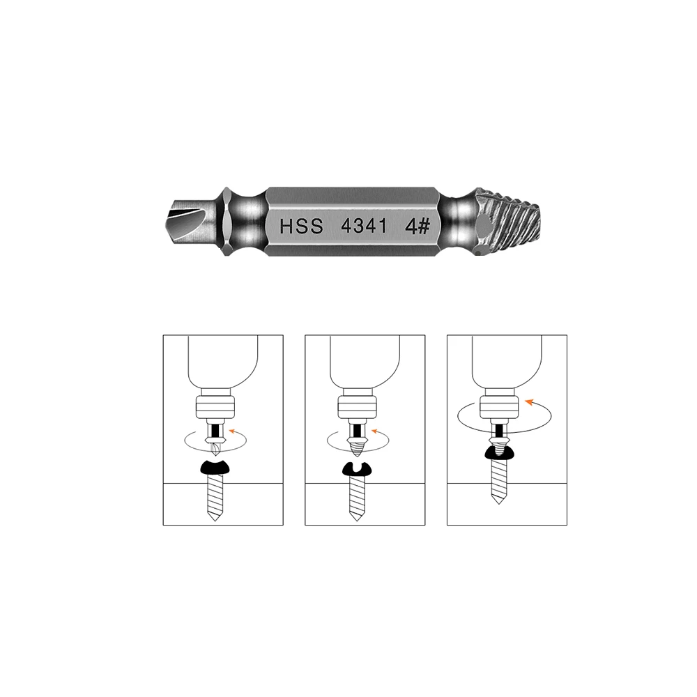 4 шт. Винт экстрактор сверла болт набор сломанный поврежденный удаления двойной