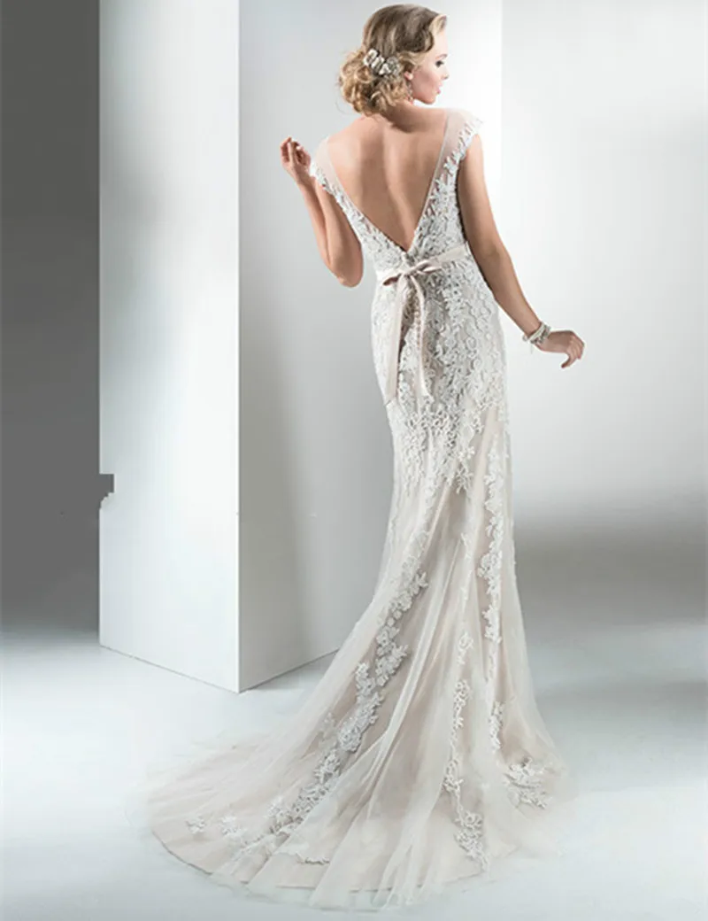 2017 Elegant Appliques V Neck Beading Long Mermaid Court Train Trouwjurk Vestido De Novia Boho Wedding Dresses Alibaba China | Свадьбы и
