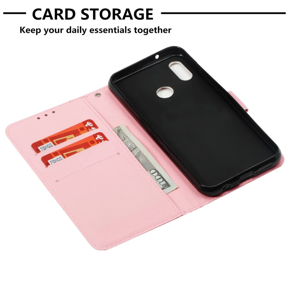 Book Style Patterned Wallet Flip PU Leather Case Cover For Huawei P20 Lite Smart Capa Coque | Мобильные телефоны и