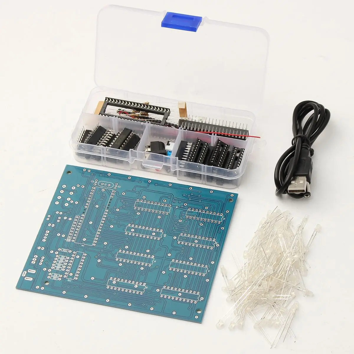 LEORY 8x8X8 512LED противотуманная лампа DIY 3D LED Light Cube Kit Diy набор схем с аксессуарами