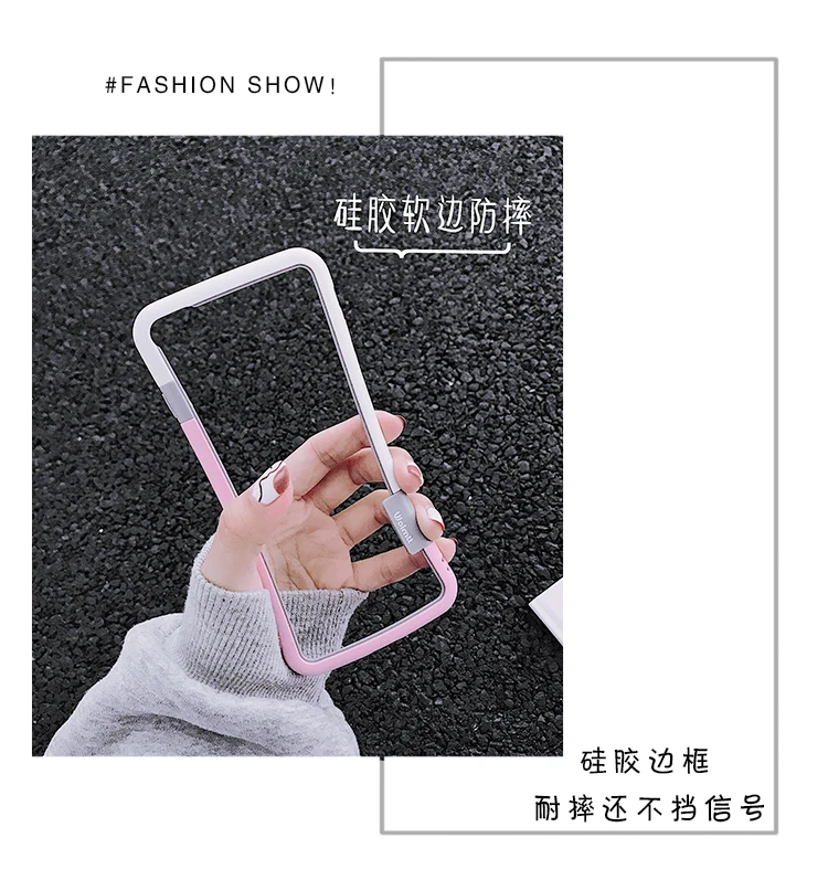 Розовая пантера задняя Передняя закаленная стеклянная пленка для iphone 8 plus 8 7 Plus 6 6SP и анти-детонационный бампер для iphone XS max finger ring