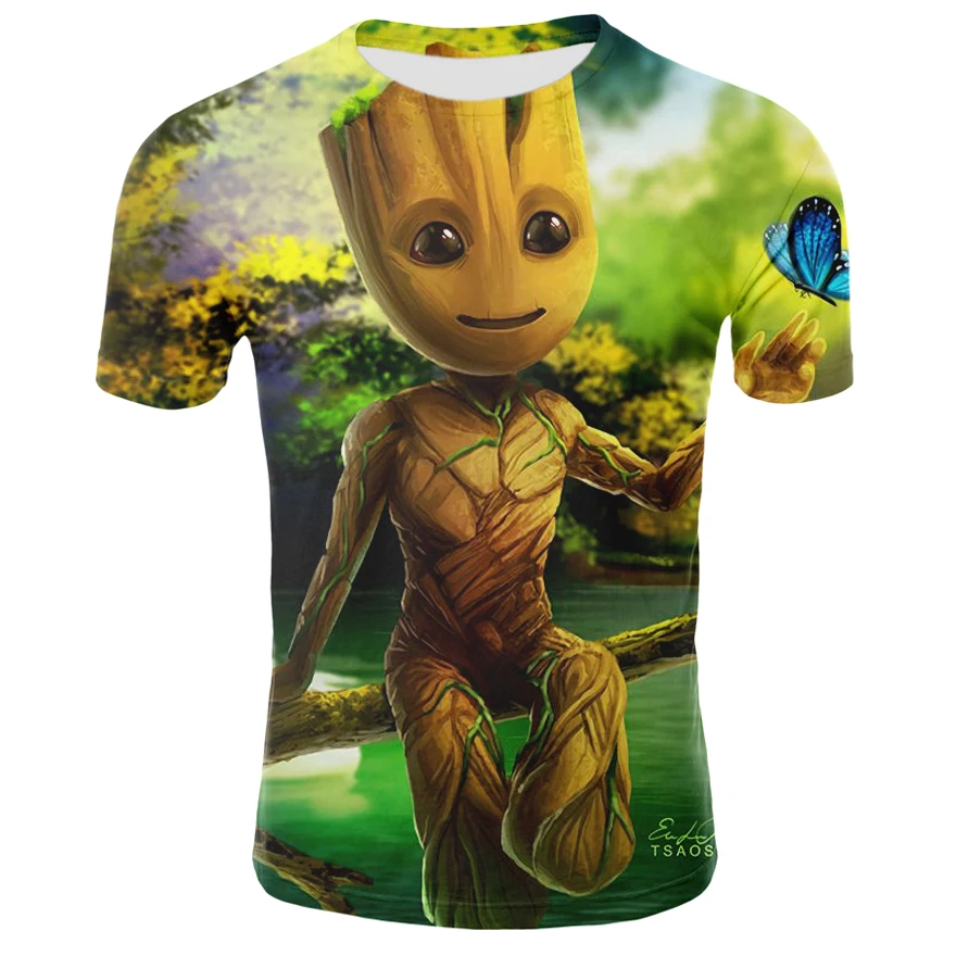 Мужские футболки Groot унисекс X planet monarch Bounty Hunter Супергерой фильм стражи Галактики