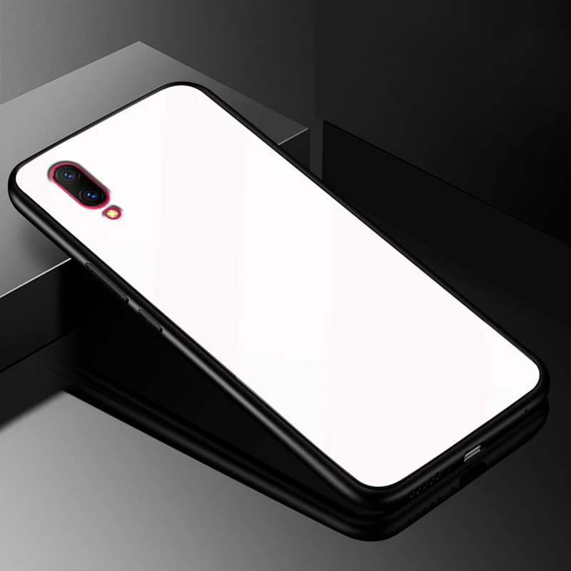 Защитный чехол Flyfeng для Vivo V11, чехол, роскошный жесткий противоударный чехол из закаленного стекла для задней панели Vivo V11 V 11, силиконовый чехол