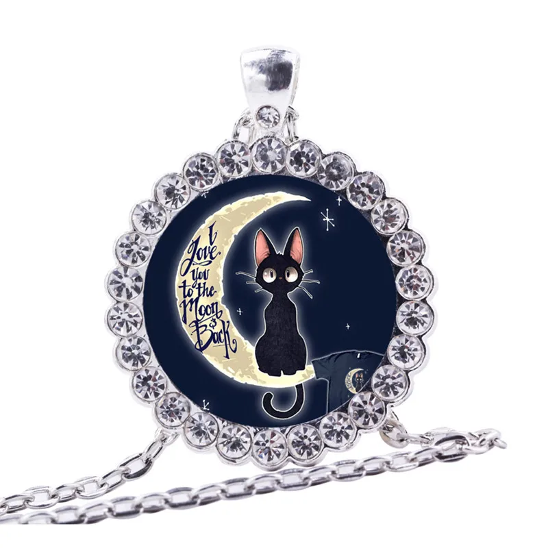 Новинка 2019 ожерелье с подвеской из тибетского серебристого кабошона I Love You To The Moon
