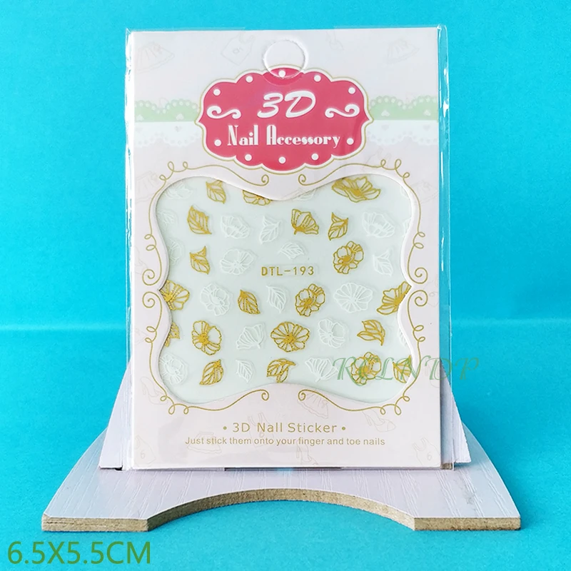 

3D Nails Art Sticker decorations slider gold leaf adhesive nail design decals manicure lacquer foil Lacquer polishing