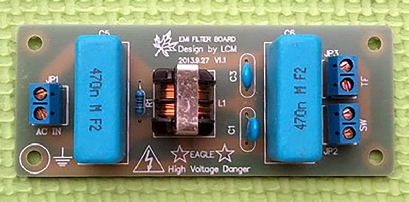 EMI 3A Высокочастотный фильтр питания Блок питания собранная плата для усилителя ЦАП