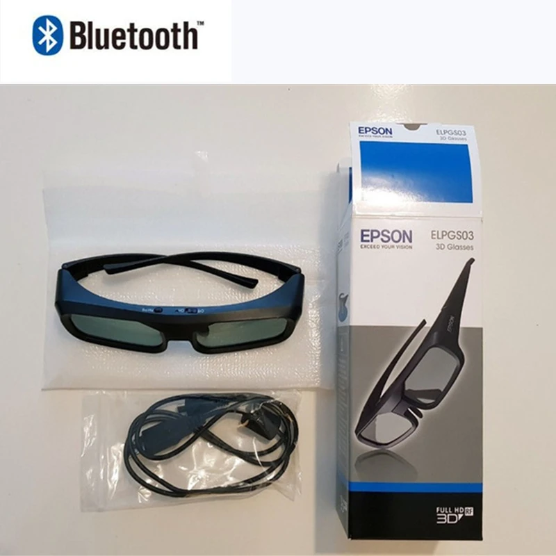 Лидер продаж активные 3D очки ELPGS03 с bluetooth затвором для домашнего кинотеатра Epson
