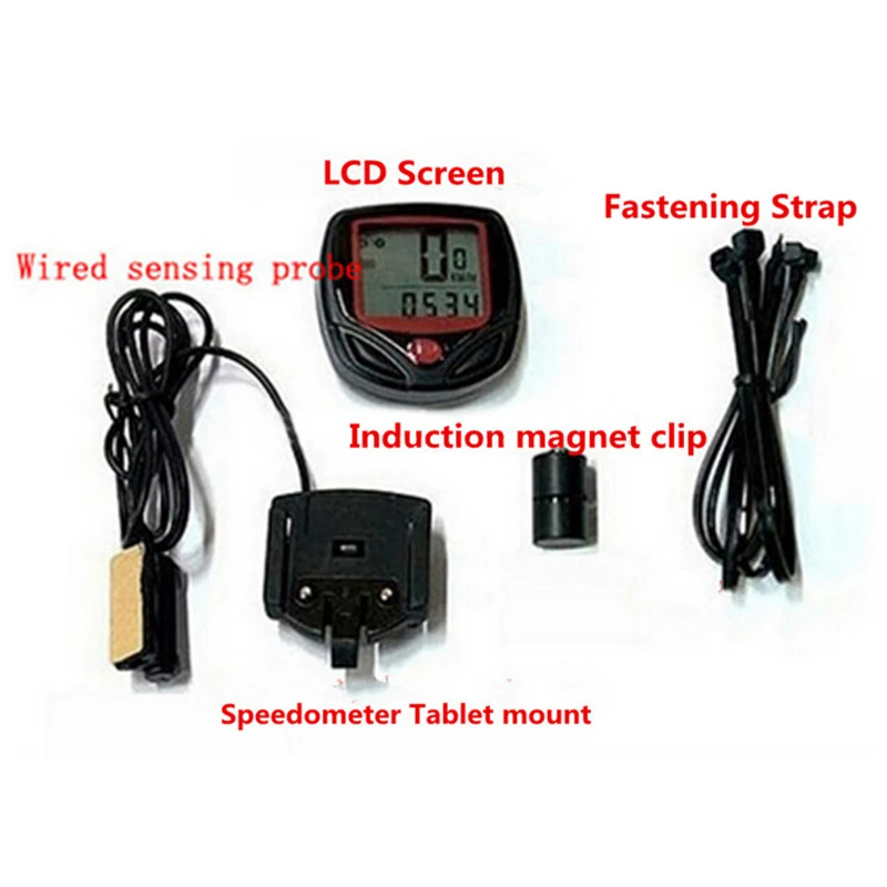Качественный проводной водонепроницаемый цифровой измеритель скорости LCD