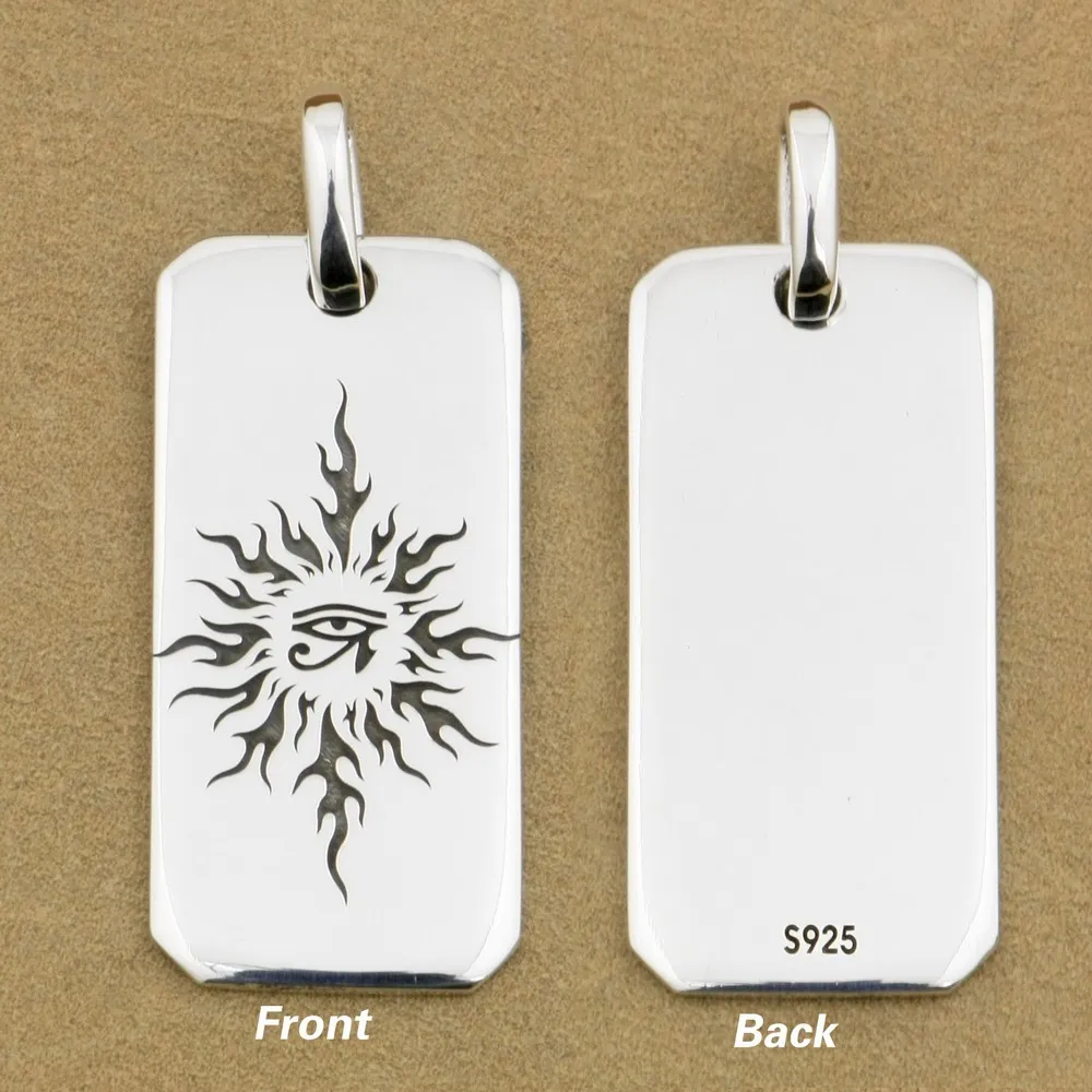 LINSION Серебряная глубокая гравировка с высокой детализацией кулон подвеской в