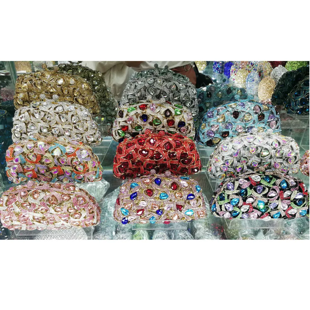 Овальный вечерние сумочки со стразами Женские розовые AB серебряное обручальное