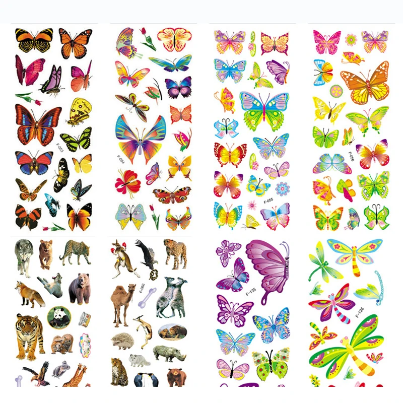 6 листов/набор диких животных для скрапбукинга Пузырьковые пышные наклейки с