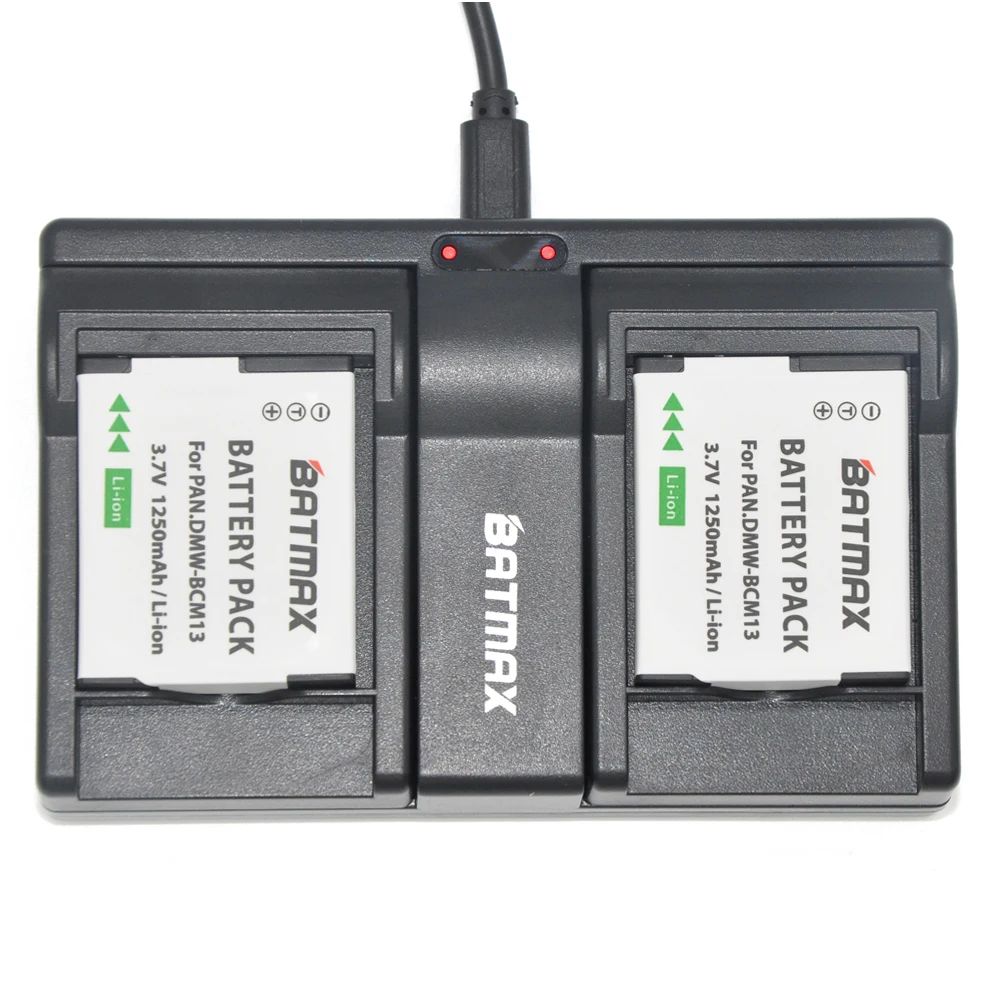 Двойное зарядное устройство для аккумулятора DMW BCM13E BCM13 Panasonic Lumix ZS40 / TZ60 ZS45 TZ57 ZS50 TZ70