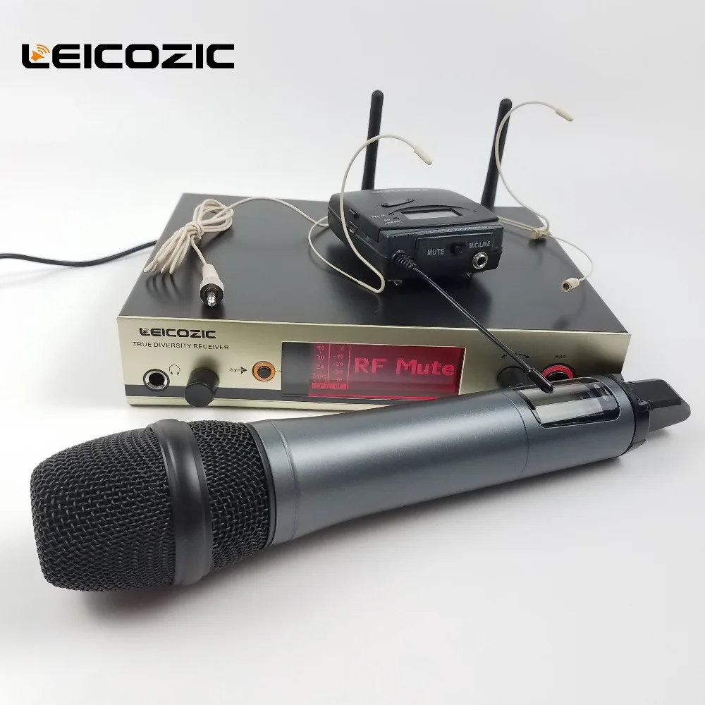 Leicozic 300g3 True Diversity портативные беспроводные микрофонные системы mikrofon microfono профессиональный вокальный микрофон сценический церковный 335g3