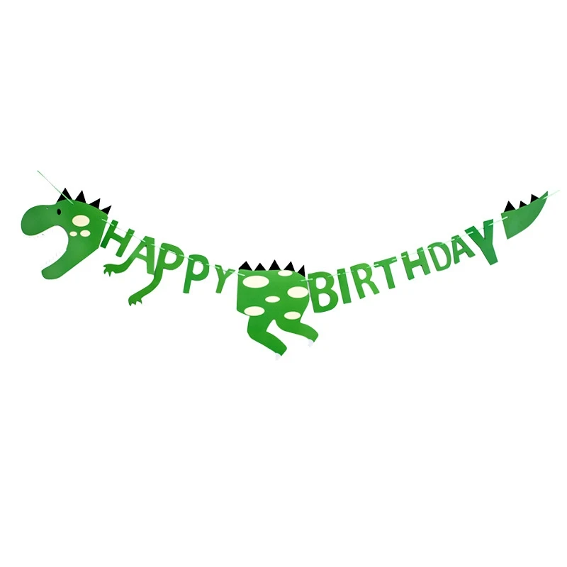 

1Pc Party Decor Pull Flag Banner Jungle Cartoon Animal Kids Birthday Pennant Decoration Hanging Flag
