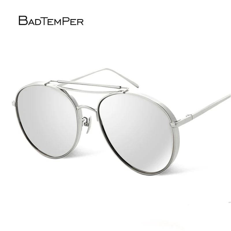 Круглые металлические солнцезащитные очки Badtemper для мужчин и женщин большие