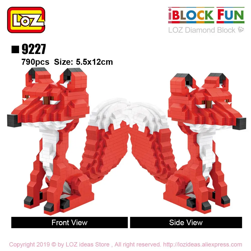 LOZ микро блоки Алмазные Кирпичи Anpanman Red Fox мультипликационный персонаж аниме