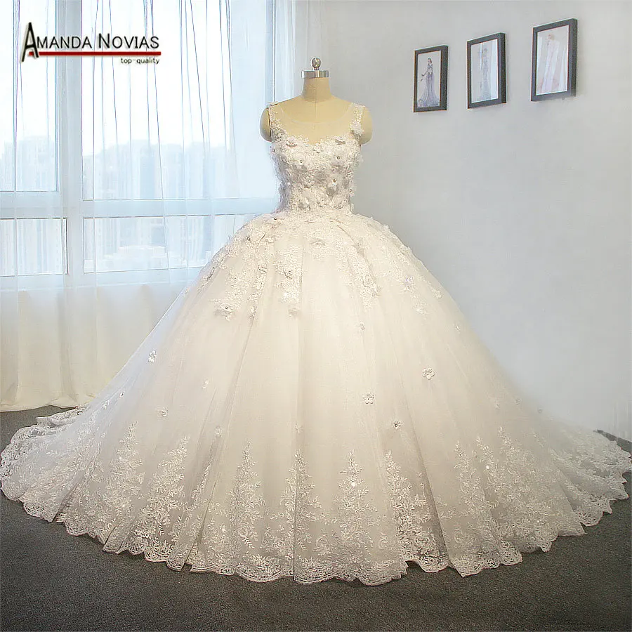 2019 Свадебное Платье Amanda Novias 100% реальное пышное свадебное платье принцессы