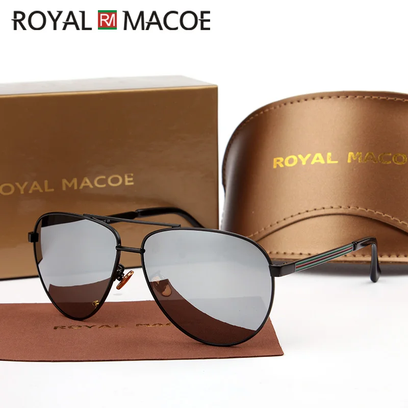ROYAL MACOE, высокое качество, классические мужские и женские солнцезащитные очки, поляризационные, брендовые, солнцезащитные очки, защита для вождения, чехол Oculos Lentes