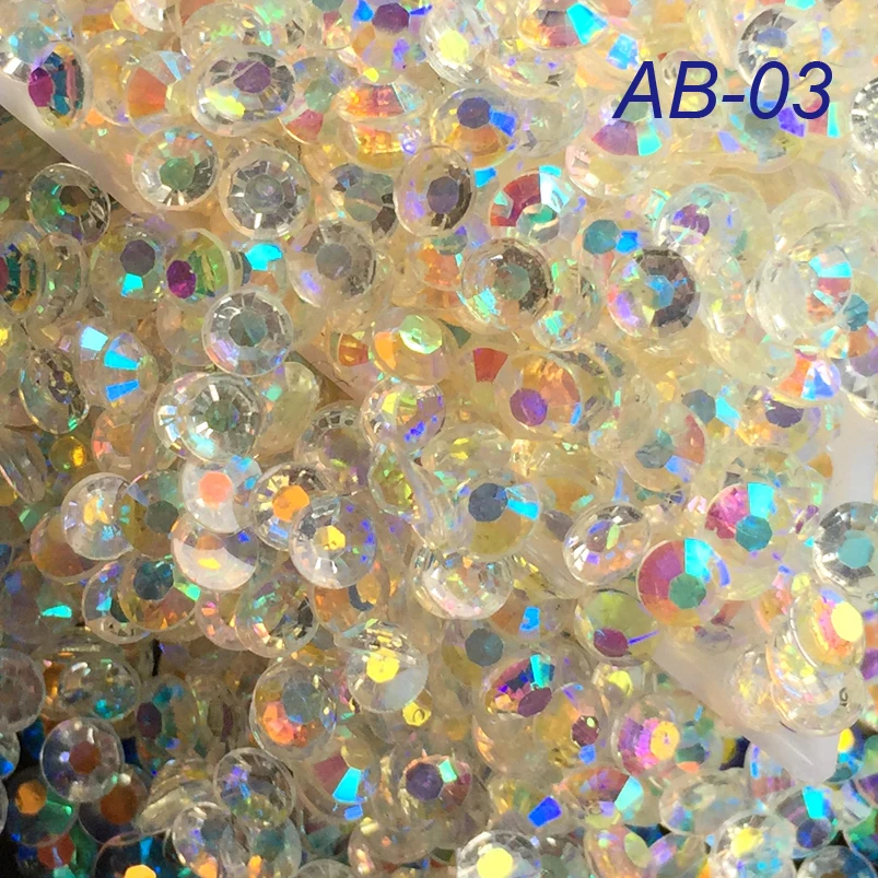 

2016 NEW 2mm 3mm 4mm Jelly Transparent Crystal White Resin 1000pcs/bag 3D AB Magic Color Rhinestone Phone shose Beauty Nail Art