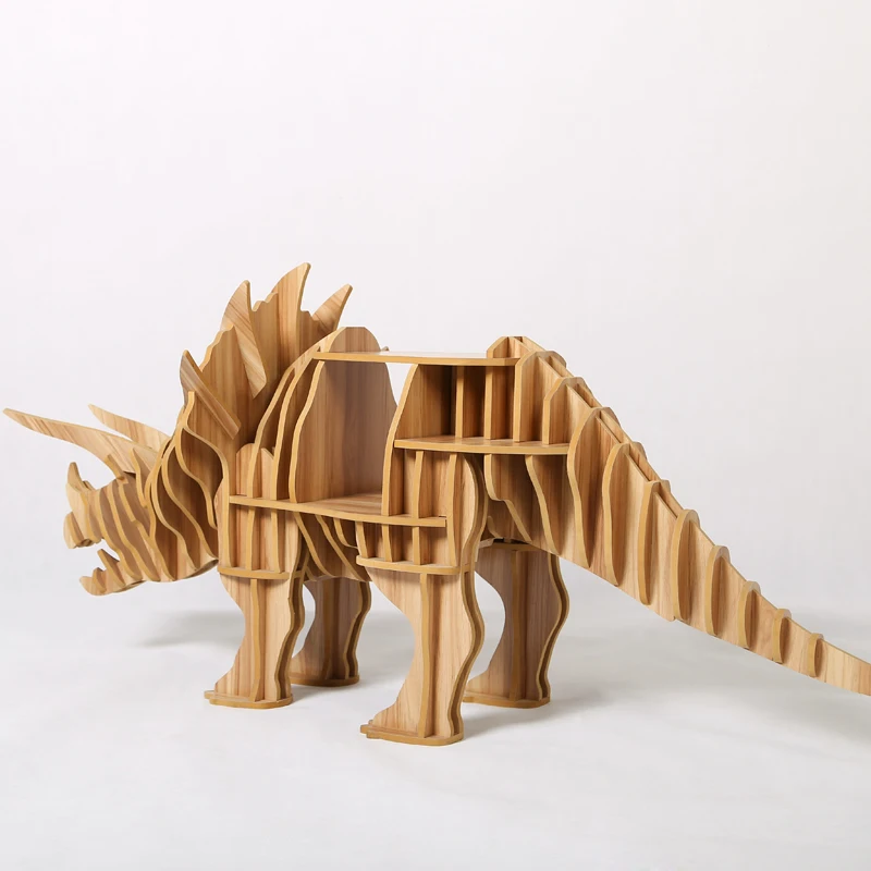 1 Набор 30*65 дюймов деревянный Трицератопс Dinasaur боковой стол/сервант для
