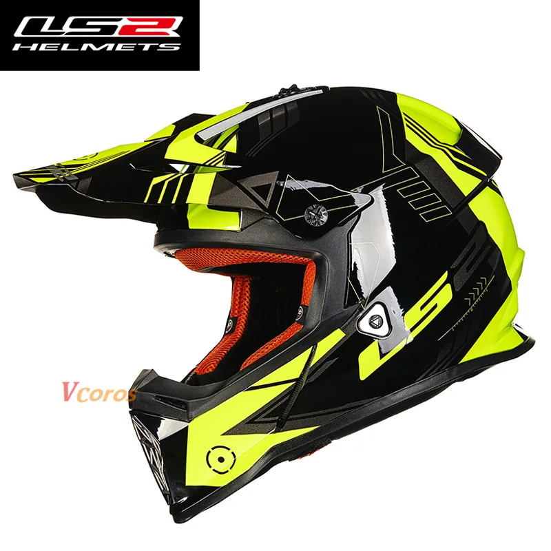 100% оригинал LS2 MX437 atv dirtbike cross moto rcycle мотоциклетный шлем для кросса внедорожный