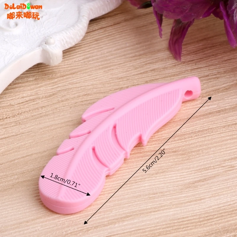 

Bird Feather Baby Silicone Teething Beads Plume Food Grade Silicone Nursing Pendants Chewing Jewelry Necklace Toys