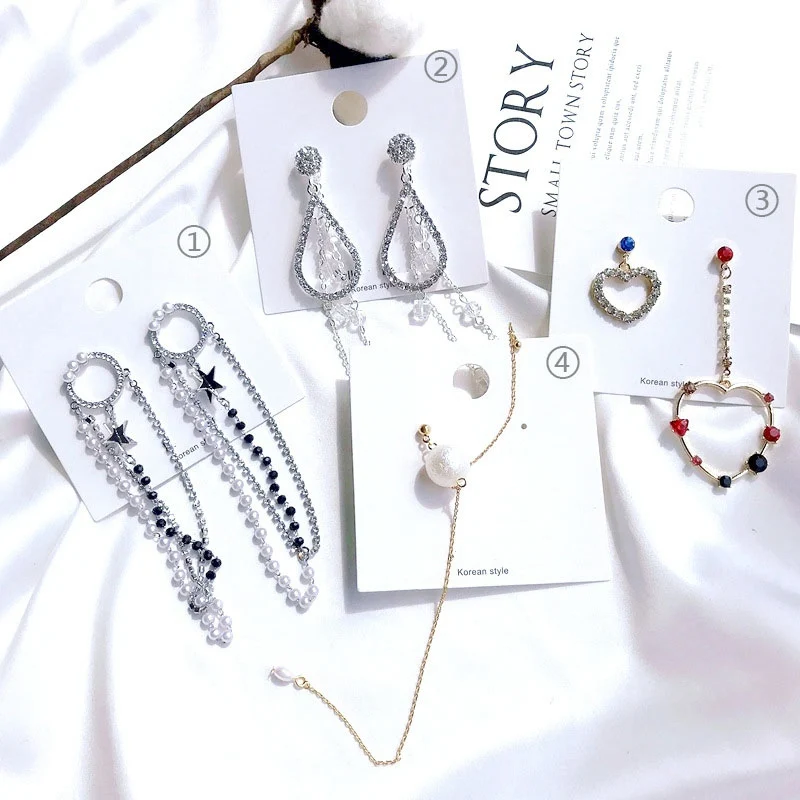 Барокко Стиль Длинные серьги с кисточками для женщин Корейский Металл Кристалл